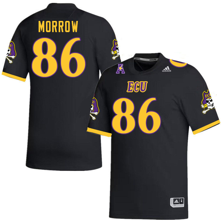 #86 Kaleb Morrow East Carolina Pirates College Football Jersey Stitched-Black